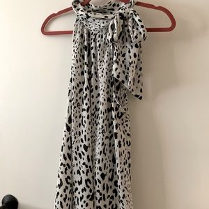 Halter Style Black and White Party Blouse